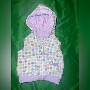 Carter's Multicolor Polka Dot Hooded Vest size 3Months